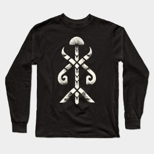 Nordic Rune Mushroom Long Sleeve T-Shirt